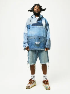 DENIM ANORAK JACKET