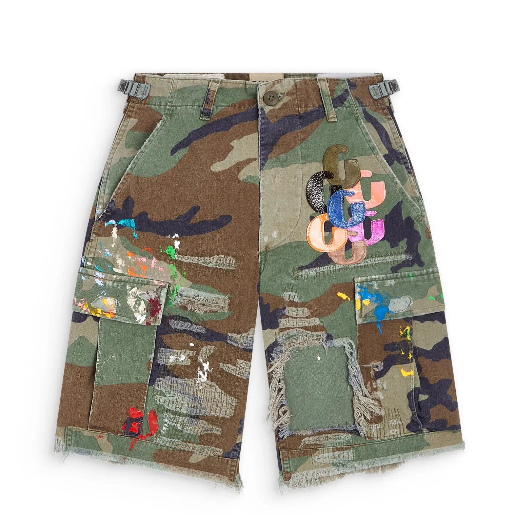 G PATCH CAMO CARGO SHORTS WOMEN'S