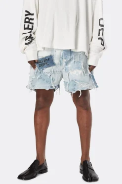 PATCHWORK DENIM ZUMA SHORTS